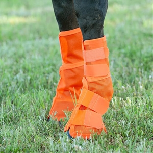 Adjustable Horse Leg Boots Breathable Neoprene Equine Guards Mosquito Repellent Wraps Reduced Fatigue Equestrian Gear - Orange